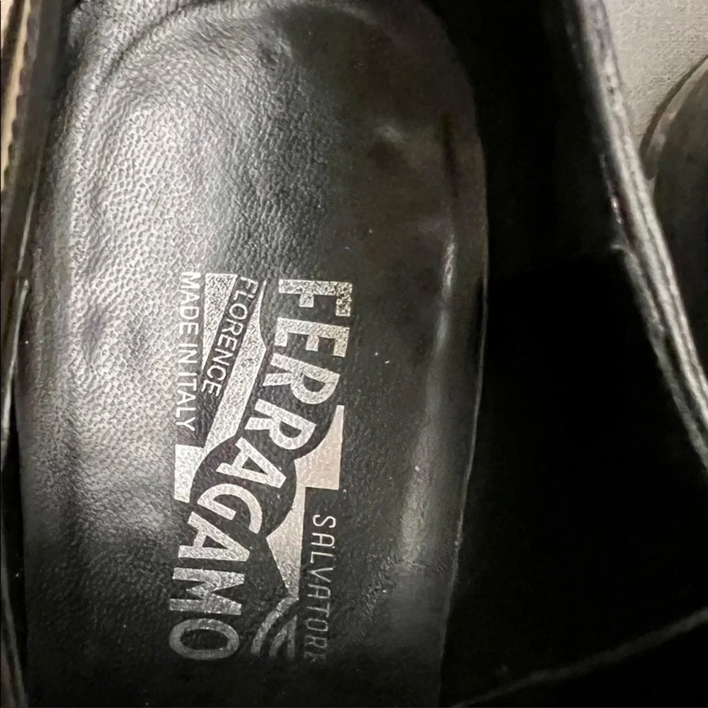 Salvatore Ferragamo Single Monk Strap shoe Black Sz 10.5 - Picture 3 of 7